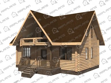 Проект дома из бревна ДО-006